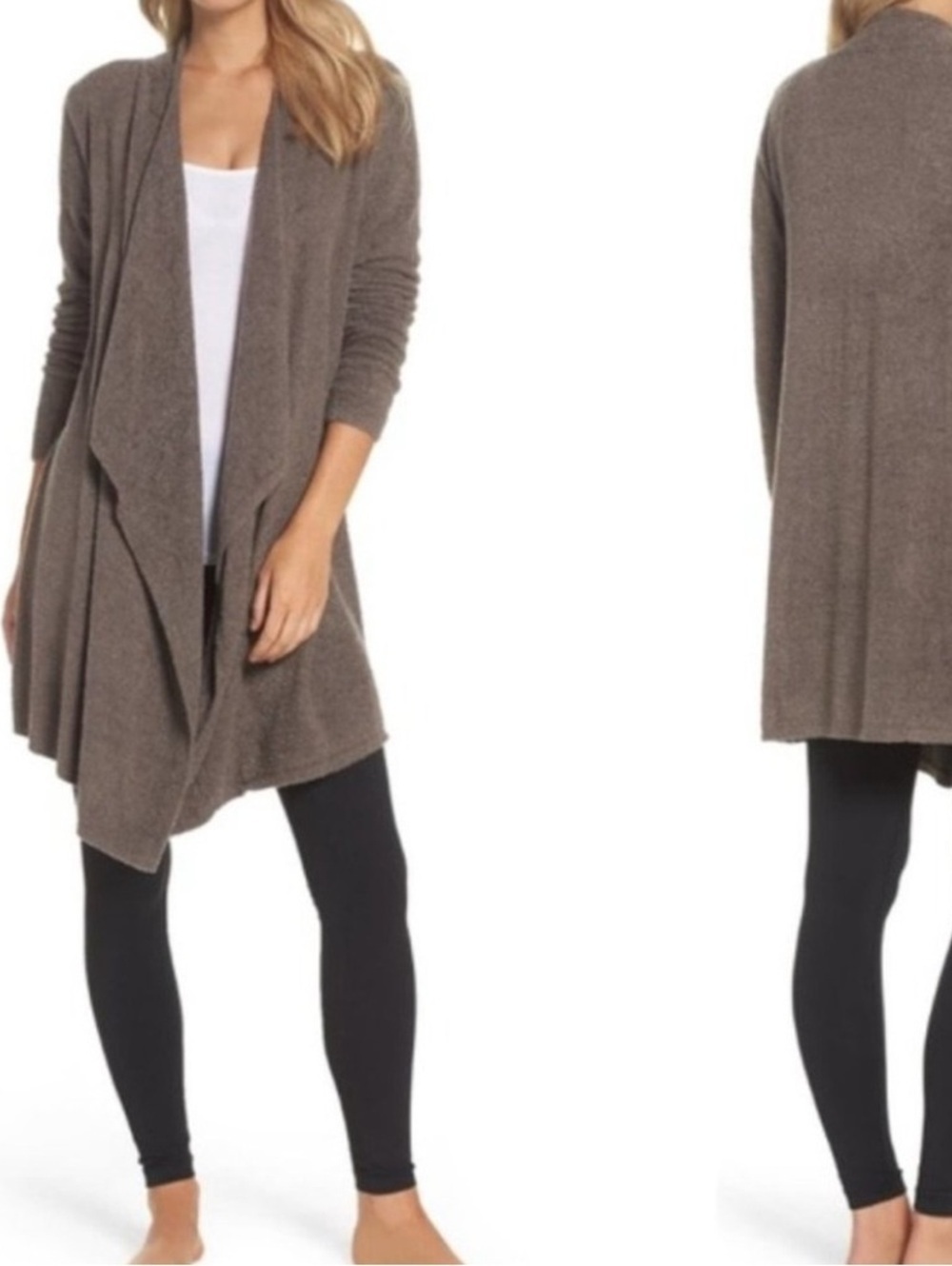 Barefoot Dreams CozyChic Lite Calypso Island Bamboo Waterfall Cardigan Wrap s/m